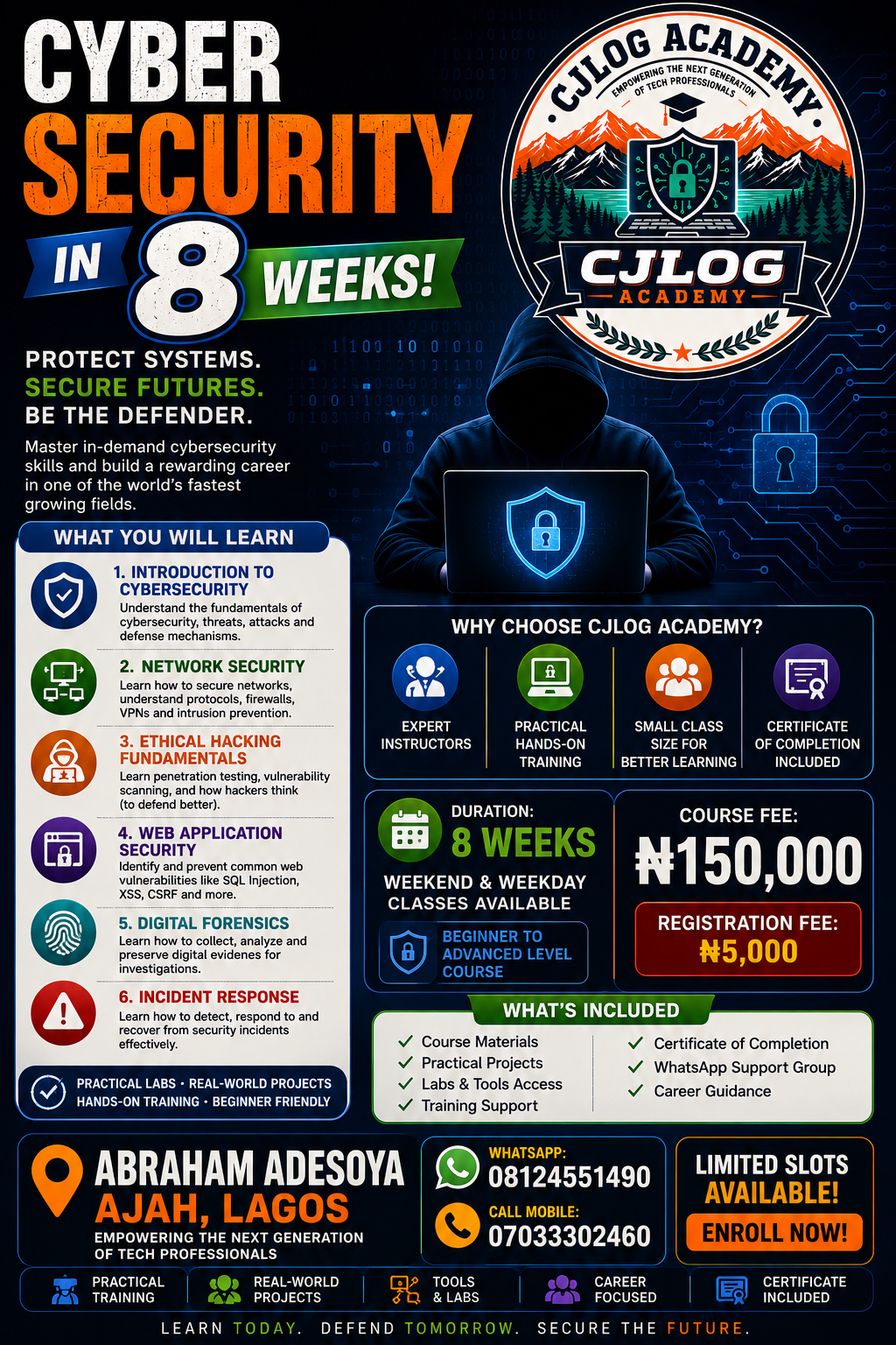 Cybersecurity & Ethical Hacking flyer