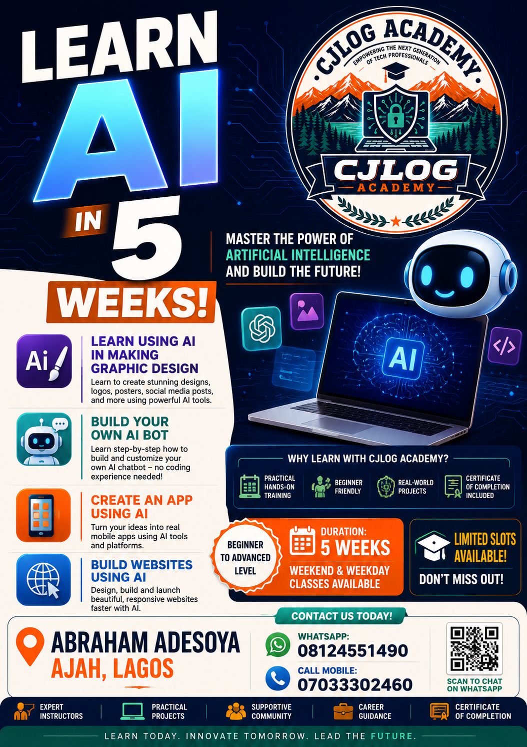 Learn AI in 5 Weeks flyer